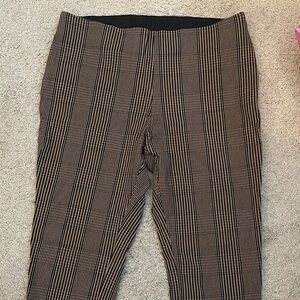 A New Day Tan and Black Plaid Pants